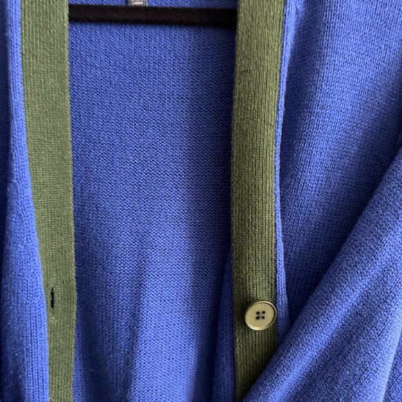 LIKE NEW | MODCLOTH - Oversized Chunky Colourblock Blue Sweater | Size M - Picture 5 of 8